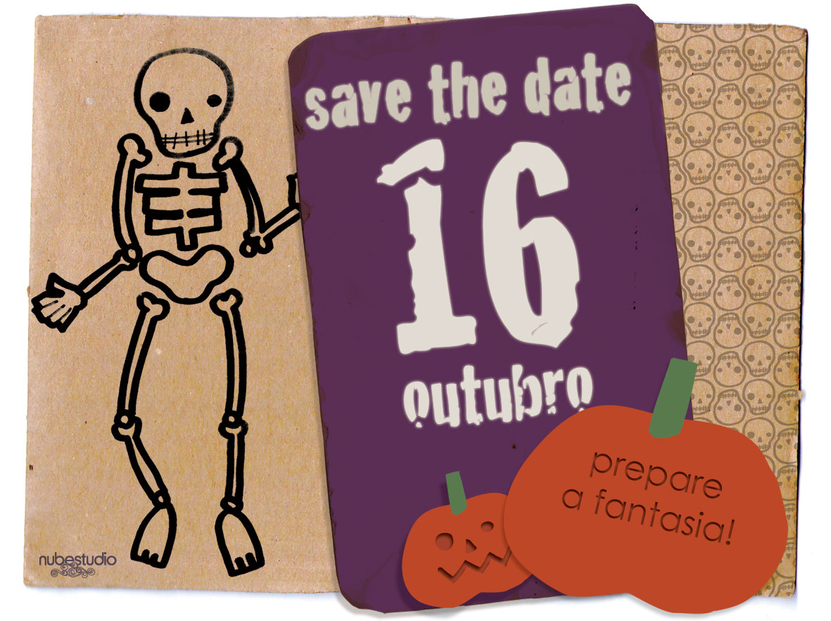 beatriz lamanna aniversário halloween save the date e convite