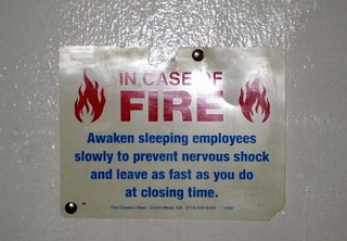 in case of fire . . .