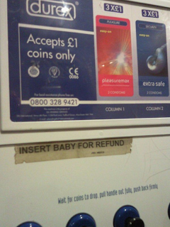 insert baby for refund