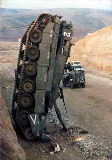 Overturned tank