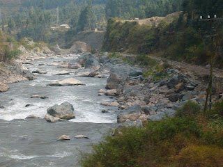 Turbulent Urubamba river