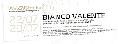 Bianco Valente : une escale sur WebSYNradio bianco valente websynradio600 Bianco Valente : une escale sur WebSYNradio