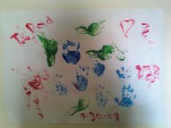 Finger painting for daddy