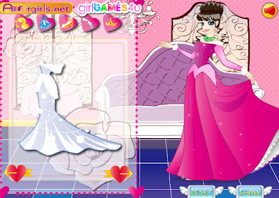 Juego de vestir a la princesa del palacio