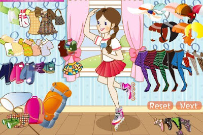 Vestir a la niña para el viaje primaveral