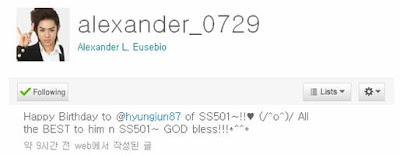 : SS501 \\ Fan Club~ ( 9 ) Happy Birthday HyungJun,
