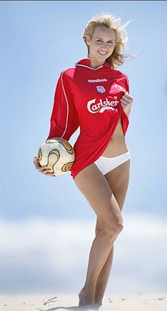 Sexy girl in liverpool kit #1