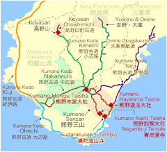 Carte de la péninsule Kii