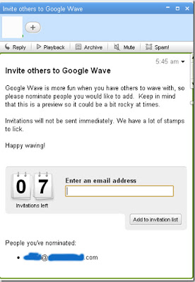 Google Wave invitation