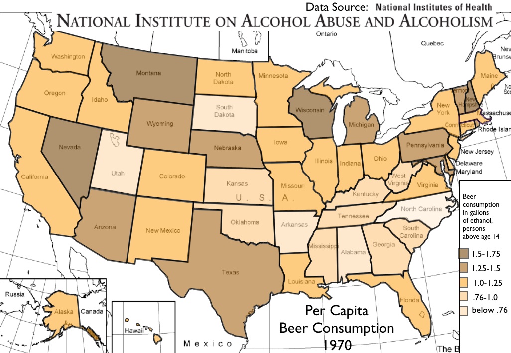 Beer Consumption and Regional Trends in U.S. Alcohol Use GeoCurrents