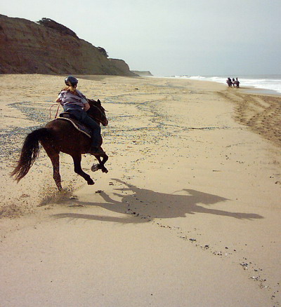 beach horse riding