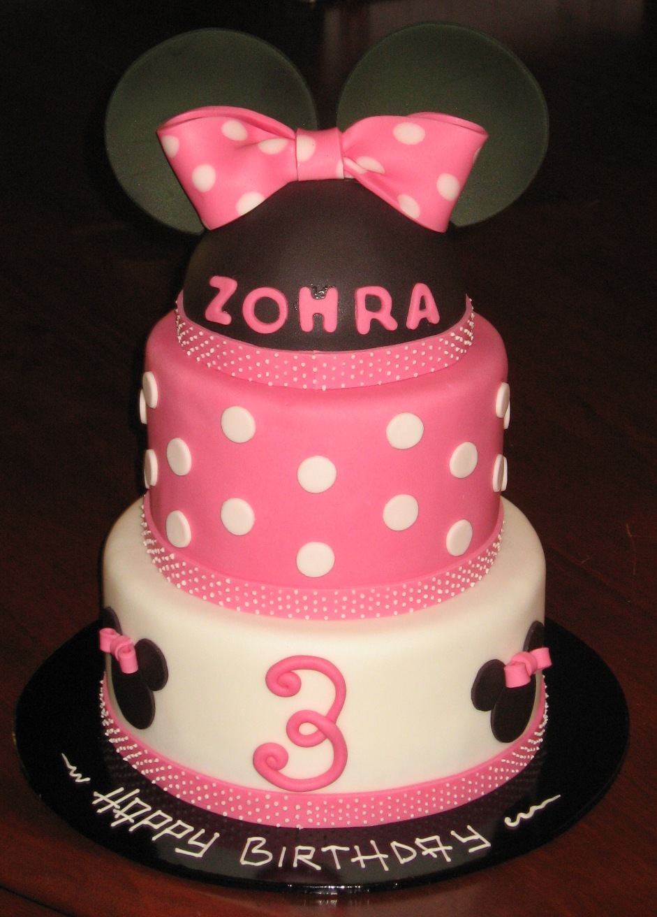 Let Them Eat Cake Minni Mouse 3 Tier Cake