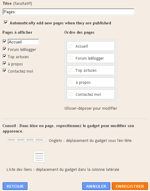 Nouveautés Blogger: Pages individuelles + une superbe barre de navigation barre de navigation blogger