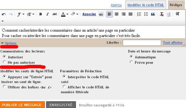 Comment cacher/interdire les commentaires dans un article (une page) en particulier Cacher Commentaire Blogger
