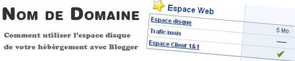 Nom de Domaine dans Blogger Nom de domaine