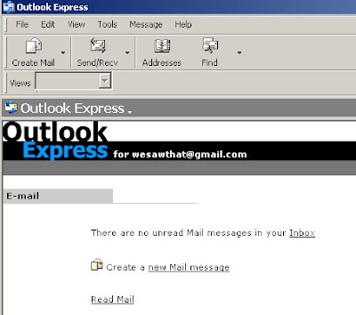 within outlook express is a