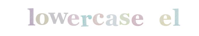 lower case el