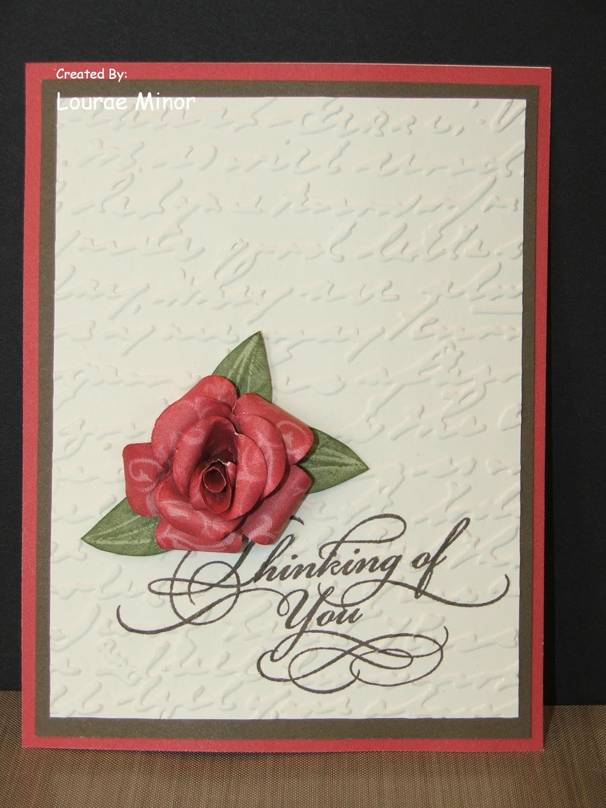 Minor Stamping Paper Rose Cards