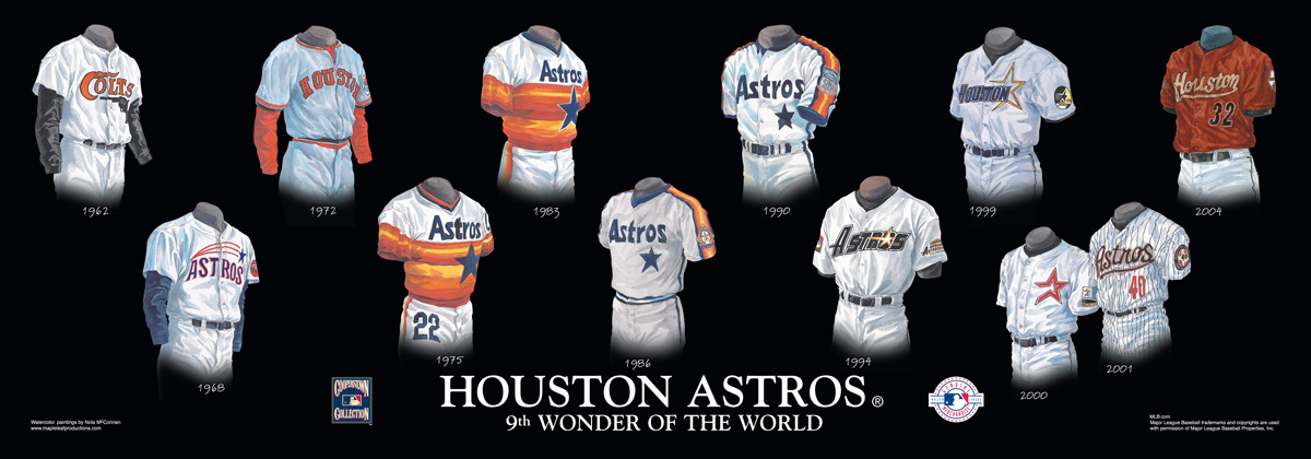 houston astros uniforms. The Houston Astros began life