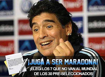 Juga a ser Maradona y elegi los 23 que van al Mundial por Argentina