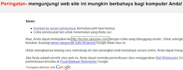 Situs Okezone Berbahaya atau kena hack virus