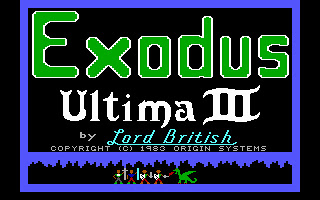 Or should that be Exodus: Ultima III? In any event, Lord British loves to let people know he made his games.