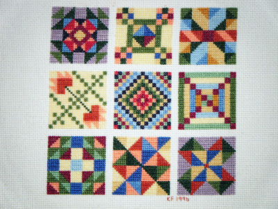 Stamped white quilt crib top 40x60 little boys