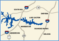 Lake Gaston Map