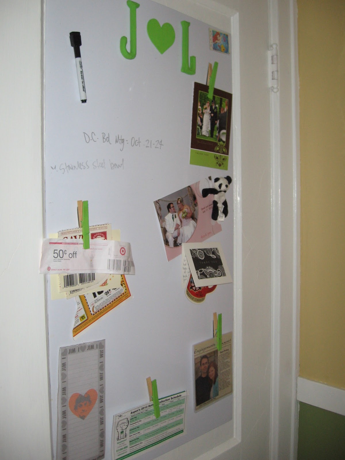 House on Hubbard DIY Whiteboard door