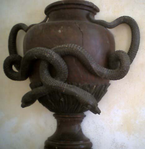 Serpents sur vase