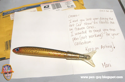 Fish Pen send in by Mari finds final resting place inside Mercedes Pens Art Car