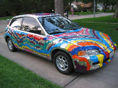 Twinkle Twinkle Little Art Car Front Side Covered in CD's Twinkle Twinkle Little Art Car Front Side Covered in CD's