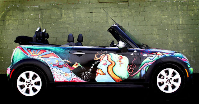 Peter Max Mini Art Car by Rebecca Bass