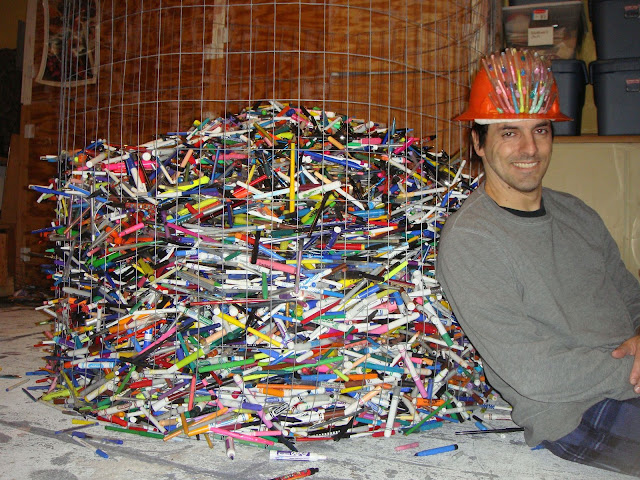 The Pen Sitting with 22,000 Pens