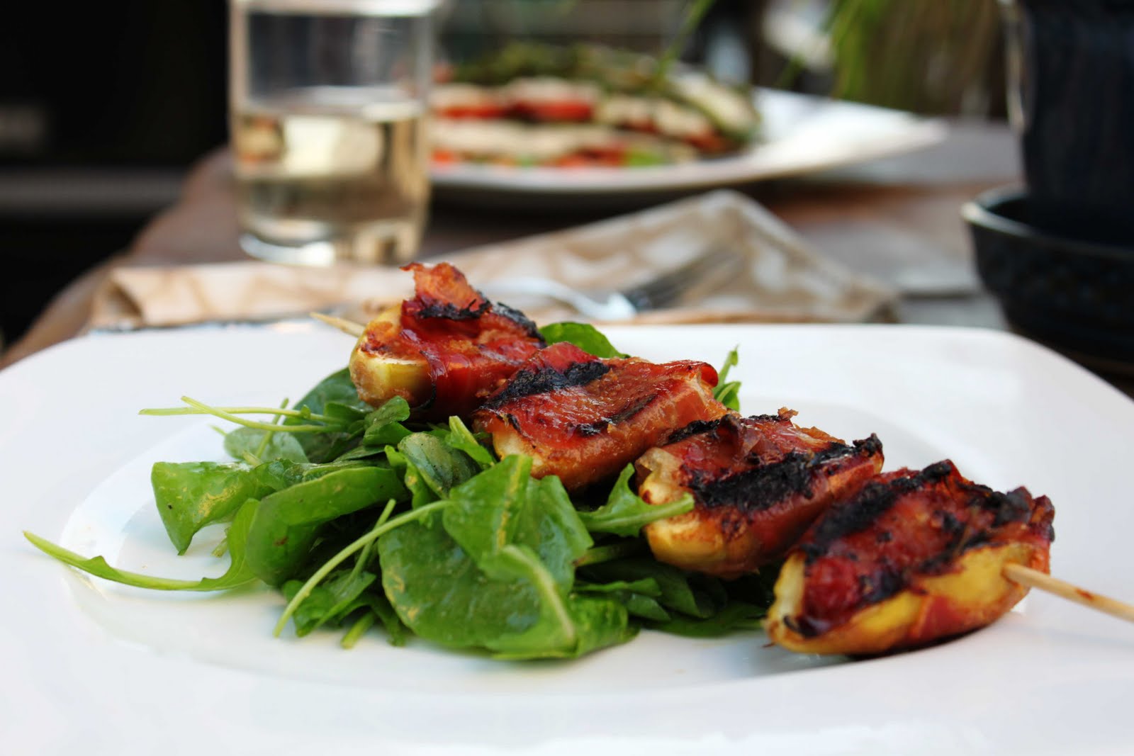 Fat and Happy Blog Grilled Fig and Prosciutto Salad