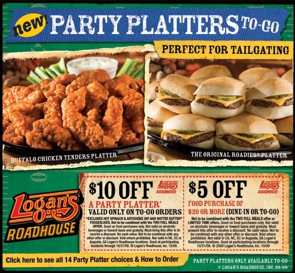 Restaurant Coupons Logans Roadhouse10 Off Coupon