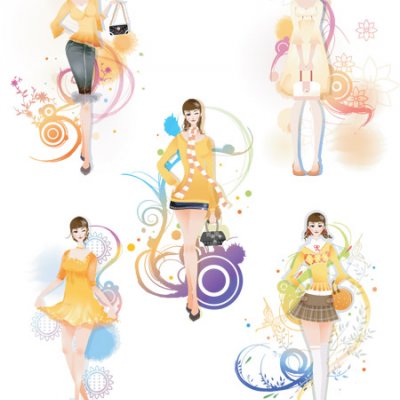 Fashion Girls Websites on Fashion Vector Girls 20 Free Vectors