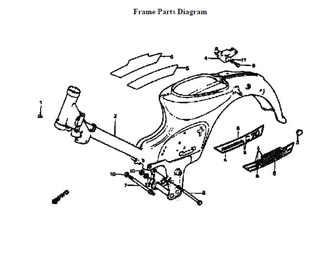 Just take it: Honda C70 Passport Frame Parts Diagram