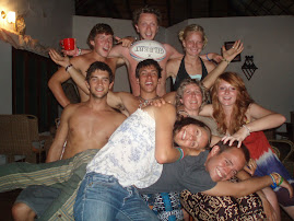 Having fun on my last night in Tofo!