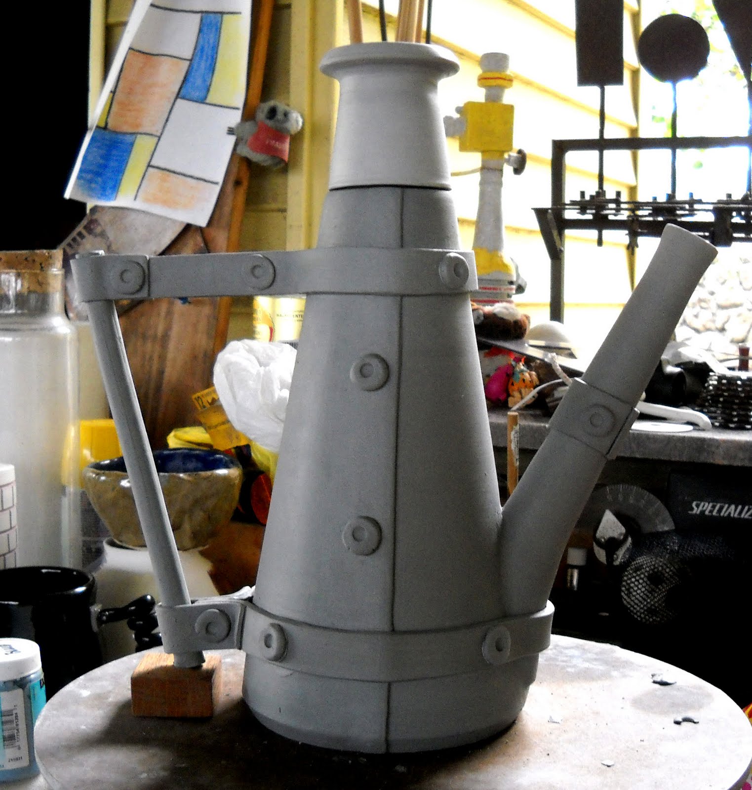 The Flat Tire Industrial Teapot Lid Modification