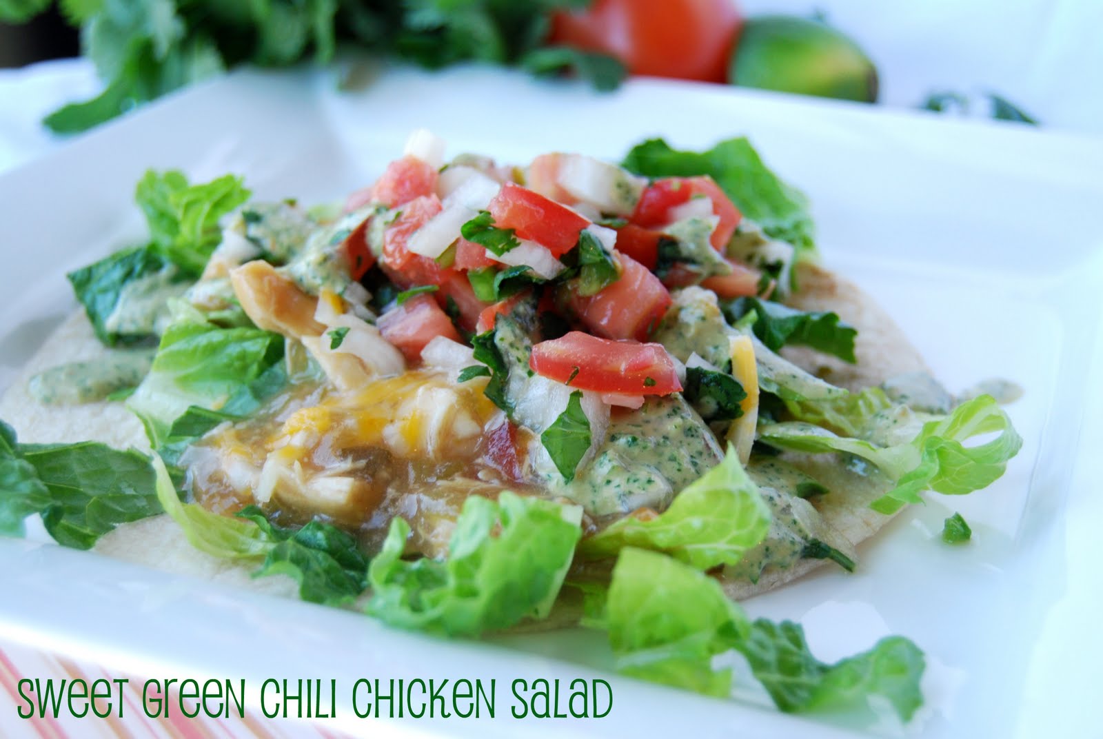 See Jane in the kitchen Chicken Green Chili Salad
