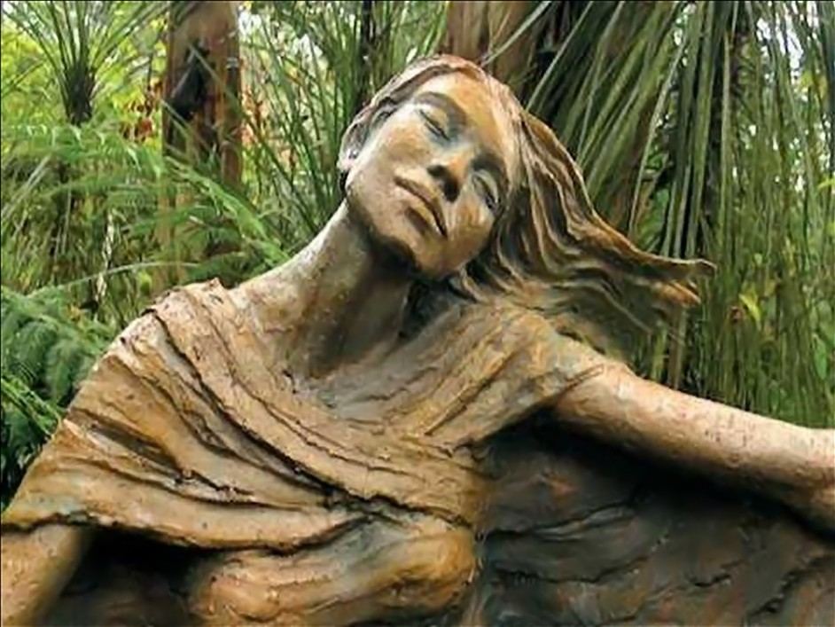 Fun Crawler Garden wooden sculptures in Melbourne, Australia