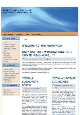 two column business joomla template