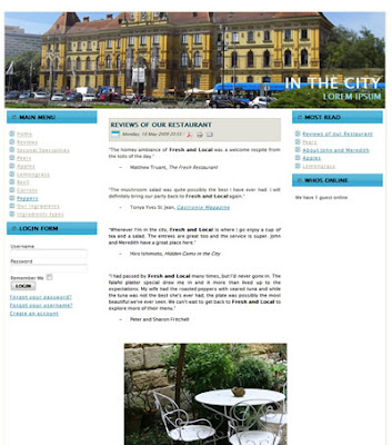 joomla template with top navbar