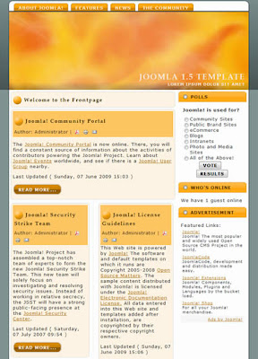 free two column joomla 1.5 template