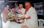 Mr.Chhatre's felicitation as best Sr. Social worker at  Yashavantarao Chavan Pratishatha Mumbai2006