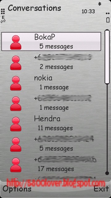ScreenShoot Conversation ( SMS Seperti iPhone ) for Nokia 5800