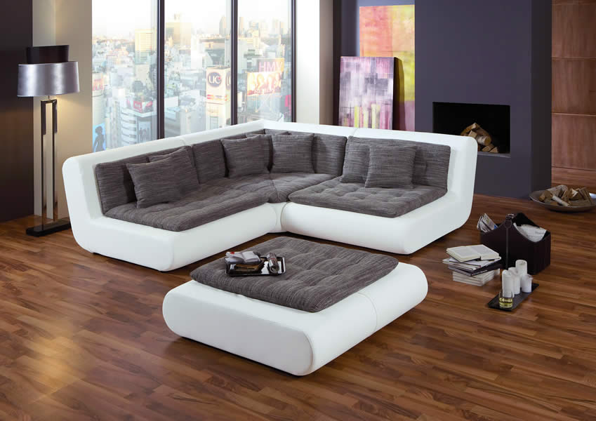 Ideen für wohnzimmer wohnwand design mit fernseher schrank led ...