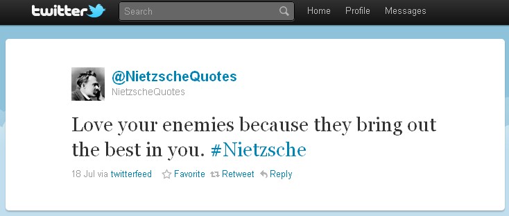 quotes about enemies. Nietzsche: Love your enemies