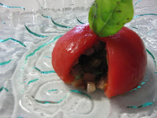 Pomodoro Farcito con Melanzane al Pesto Leggero